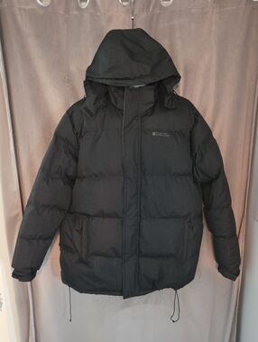 Mountain Warehouse XXL Men's Black Hooded Insulated Waterproof Puffer Warm Coat
